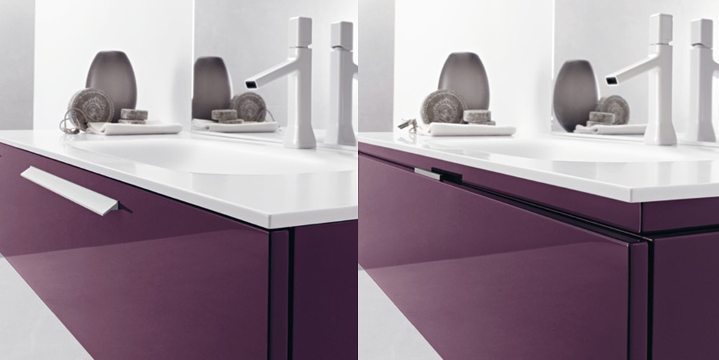 Комбинация ванной комнаты FLY122 в отделке 130 Prugna / Denim Lilla MILLDUE FLY - Вид №1