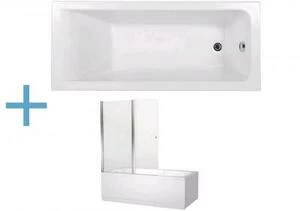Акриловая ванна Aquanet Bright 180x80 (+ шторка Aquanet Alfa 4 NF6222-pivot)