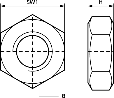 6123021 Монтажный элемент BIS Гайки шестигранные WALRAVEN  - Вид №1