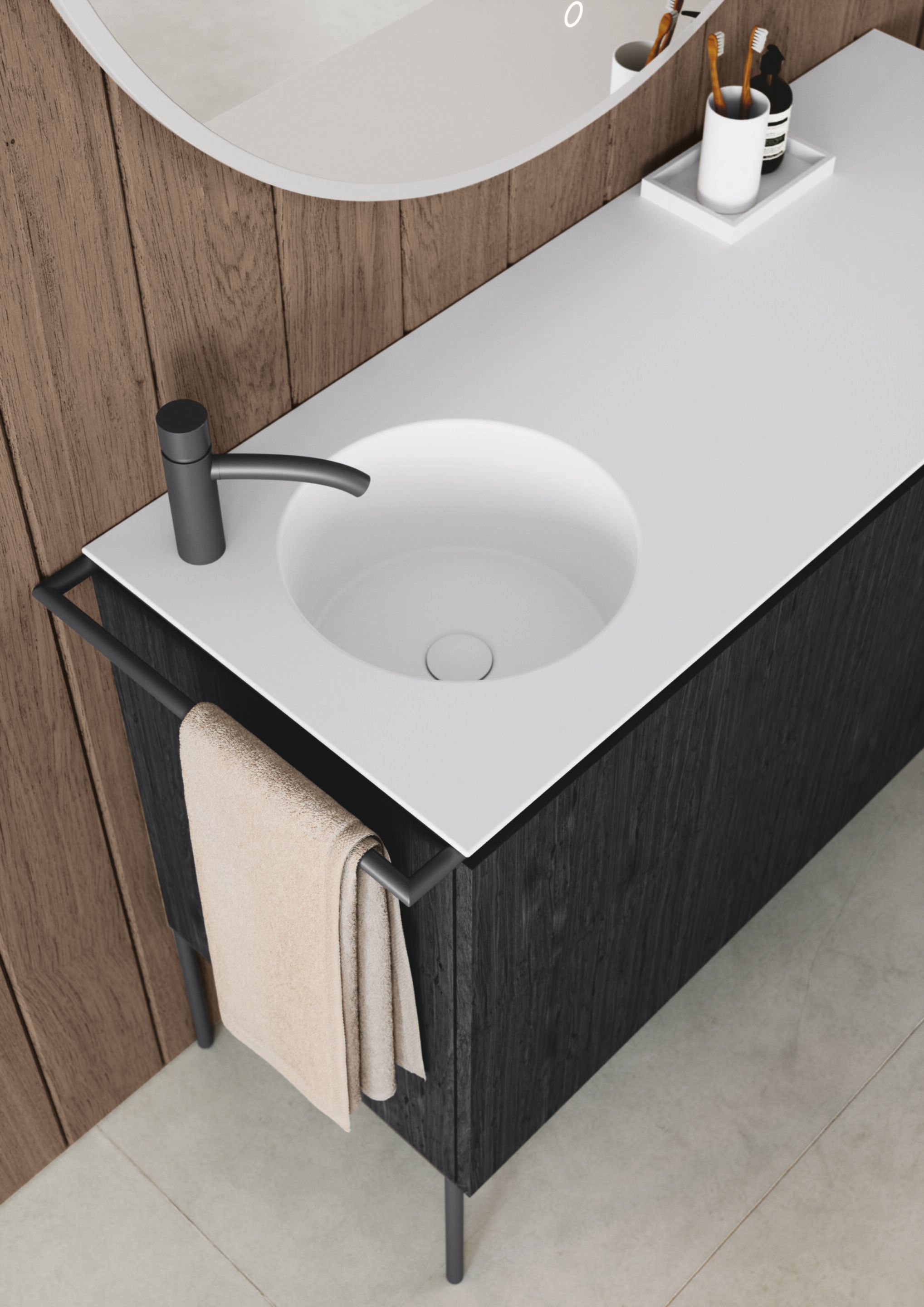 Керамическая круглая раковина с столешницей COLAVENE 20.20 Skyland ARCH-00076825 - Вид №10