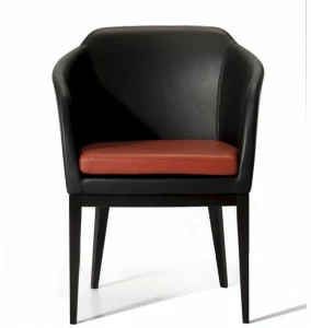 Duvivier Canapés Кожаное кресло с подлокотниками Charlotte Chabxd10