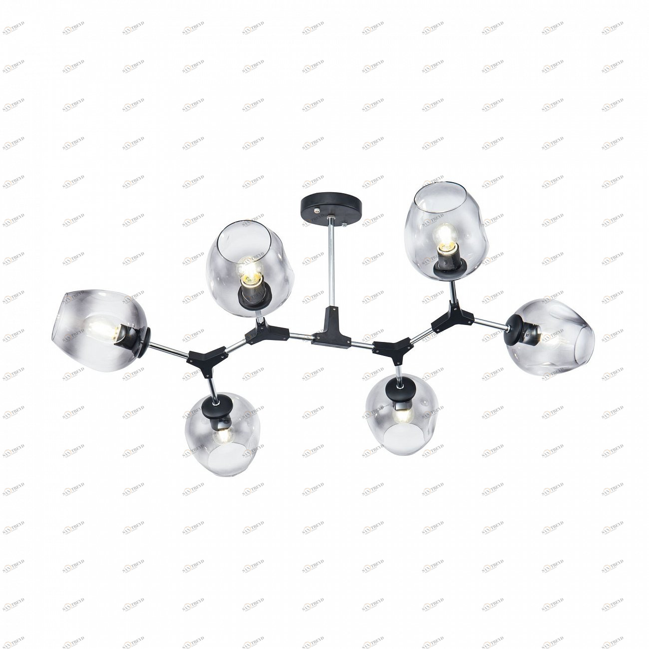 Светильник потолочный на 6 ламп черный Desi FR5006CL-06B FREYA MODERN 00-3957023 Черный