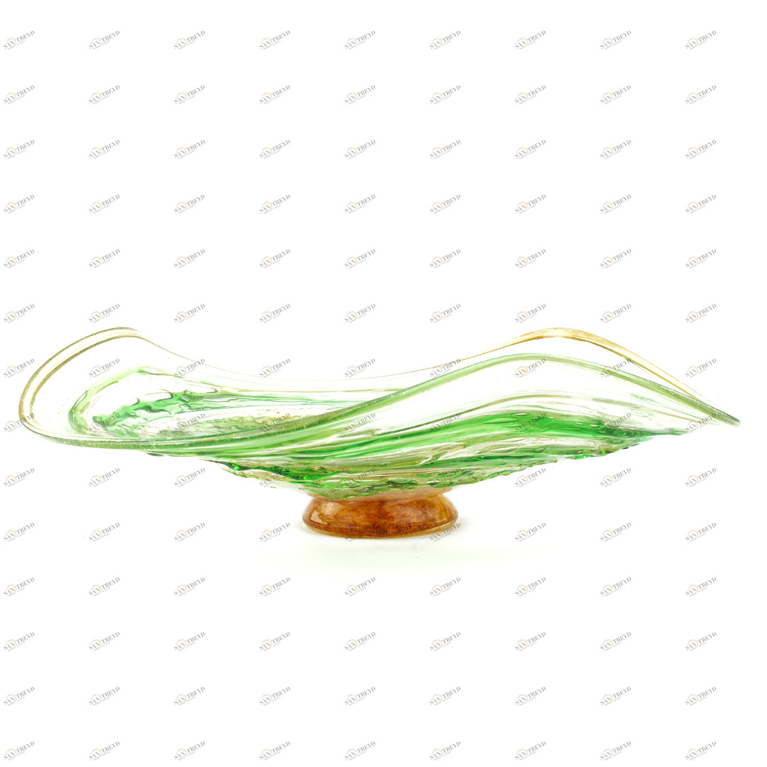3830 ORIGINALMURANOGLASS Декоративная чаша Папиос - сбруффи - муранское стекло OMG 26 см 
