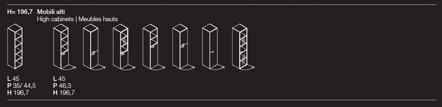 Модульный офисный книжный шкаф Las Mobili универсальные контейнеры Evo ARCH-00134712 - Вид №1