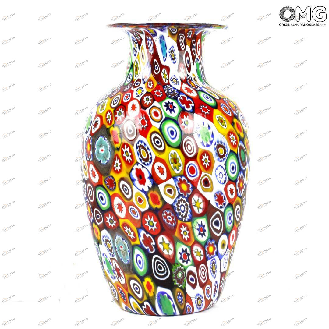 1508 ORIGINALMURANOGLASS Ваза Миллефиори - Муранское стекло 10 см 