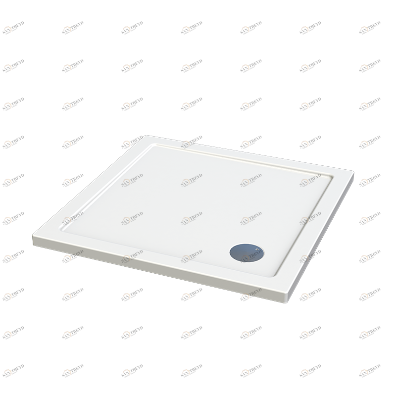 Поддон квадратный 900х900х40 из стеклокомпозита SMC Radomir A40 (с устройством слива) 111000151