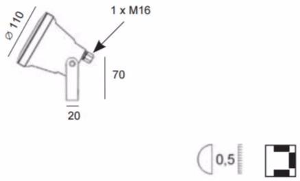 BEL-LIGHTING Регулируемый алюминиевый проектор для улицы  239221c  - Вид №1