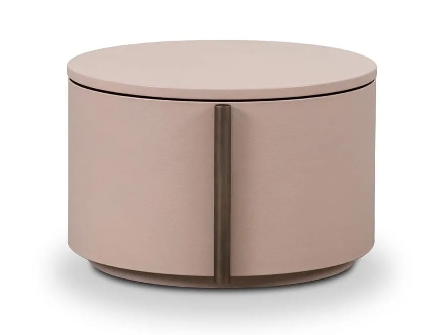 Круглый кожаный прикроватный столик Baxter BESIDE ARCH-00047813