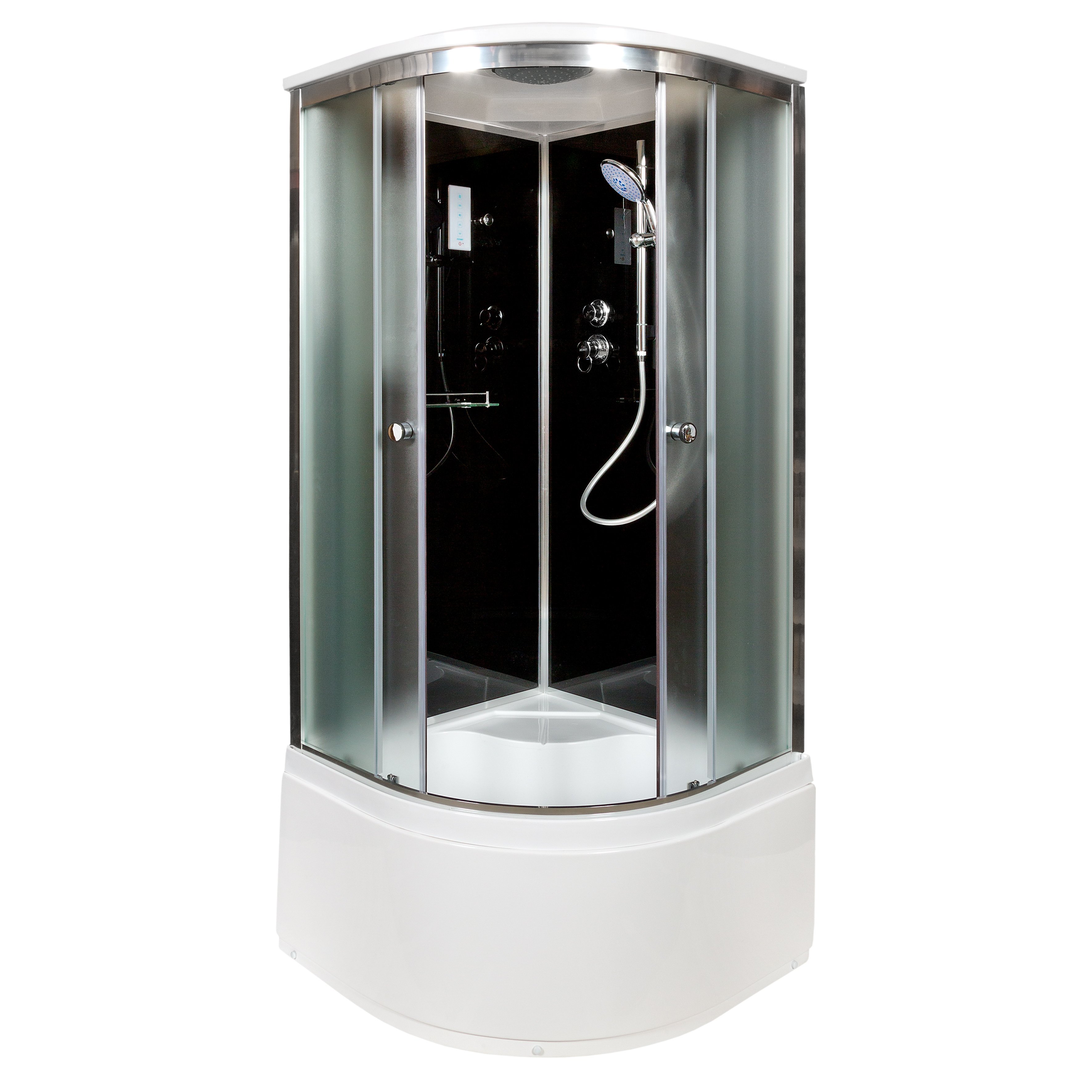 ЕМ1511 L N (без крыши) Душевая кабина DETO Серия EM B90S+ эл. BLACK - Вид №3