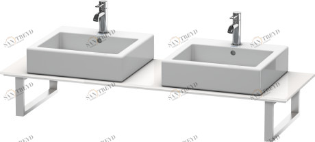 XL046C08585 Консоль для накладных раковин и встраиваемых умывальников, для угла слева X-Large #XL046C 550 мм Белый глянцевый лак Duravit