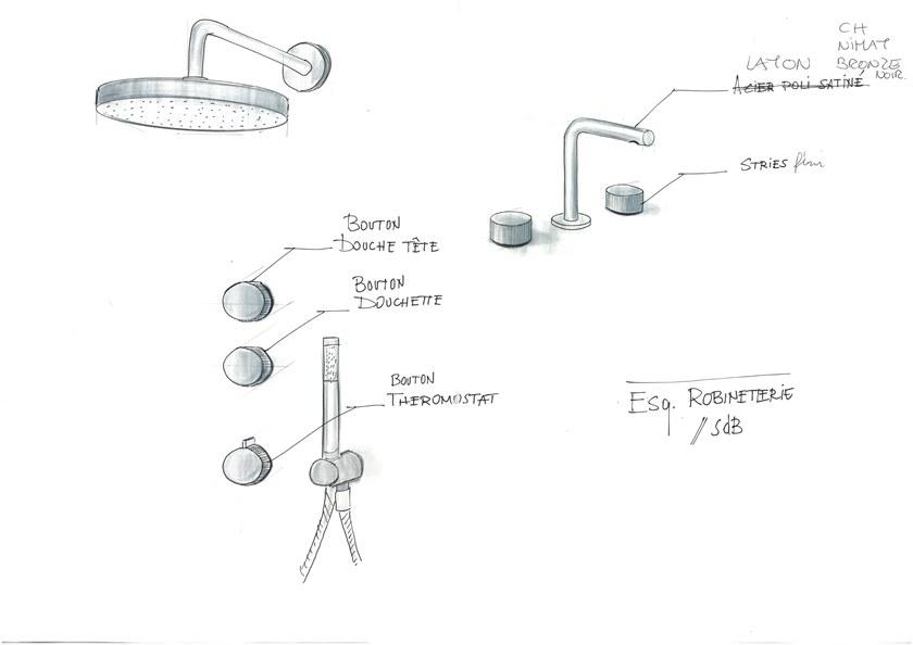 RUBINETTERIE STELLA Смеситель для умывальника настенный на 3 отверстия Sirius sun-id-1349582 - Вид №4