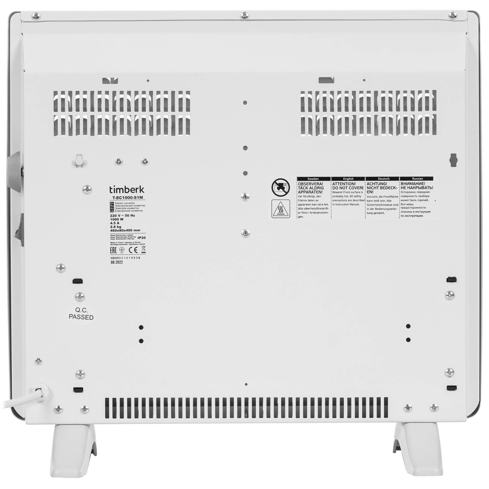 9106913 Конвектор Timberk T-EC1000-S1M STDN-0117069 - Вид №5