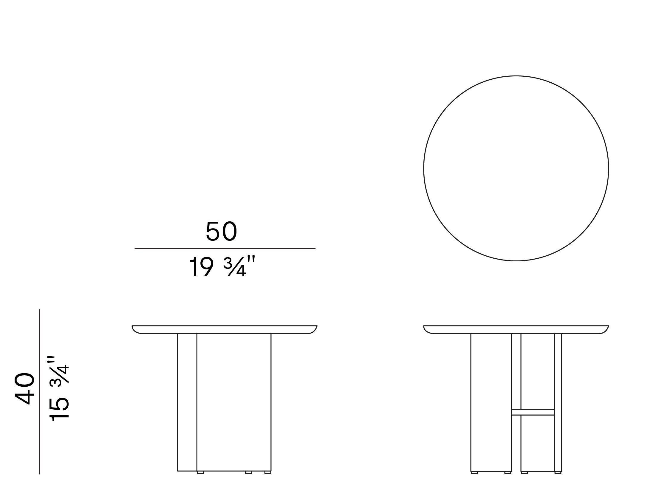 Круглый стальной журнальный столик с мраморной столешницей Potocco Double L ARCH-00020964 - Вид №2