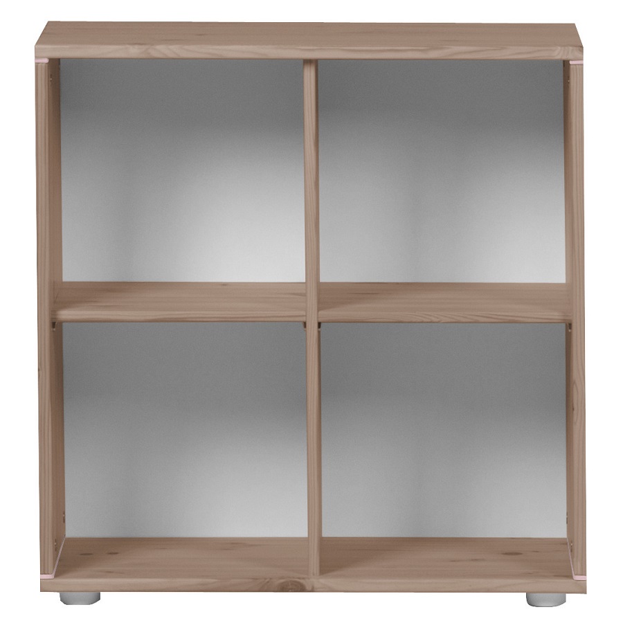 Стеллаж Flexa Classic storage с 4 полками, коричневый/розовый 812420158 - Вид №1