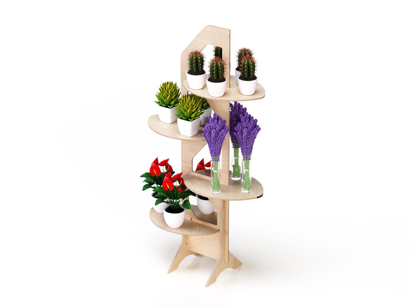 Деревянная напольная стойка дисплея Esposit экспоненты ARCH-00049155 - Вид №4