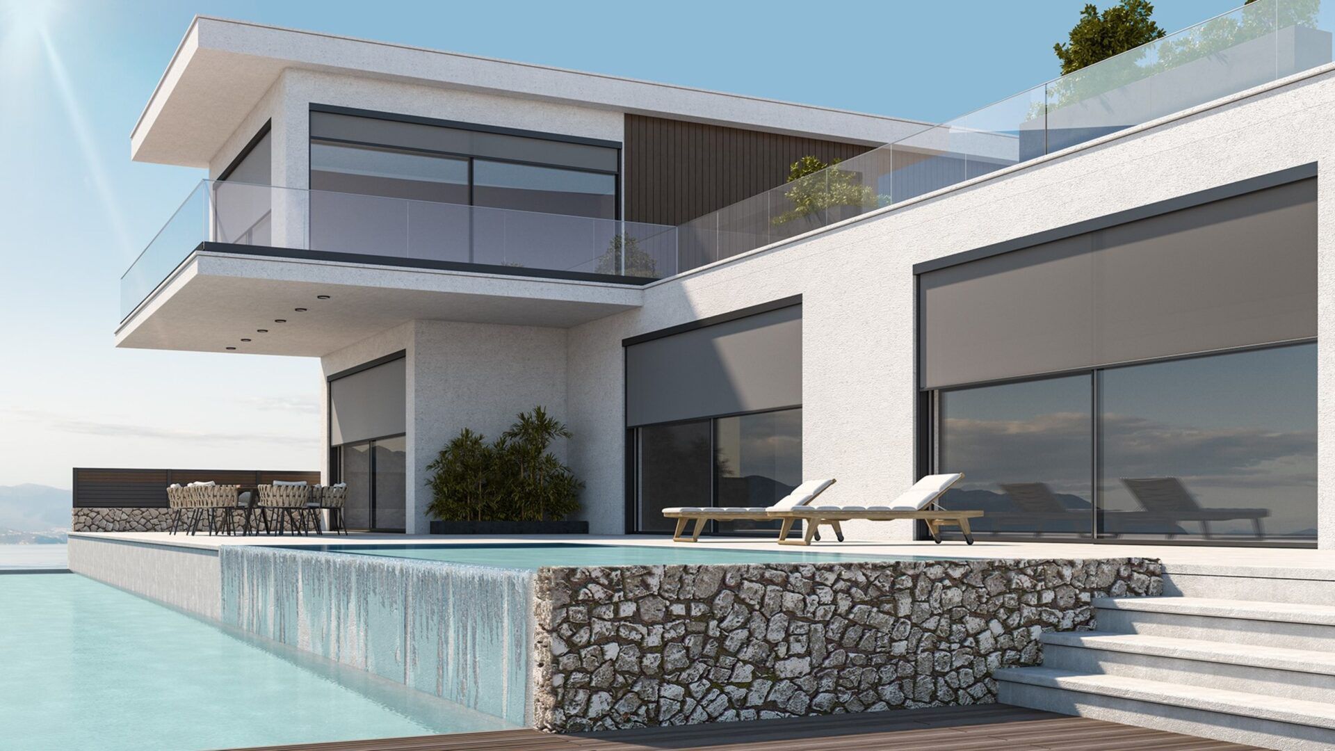 Тканевый моторизованный навес GLM Outdoor Solutions ZIP SCREEN ARCH-00152635 - Вид №3