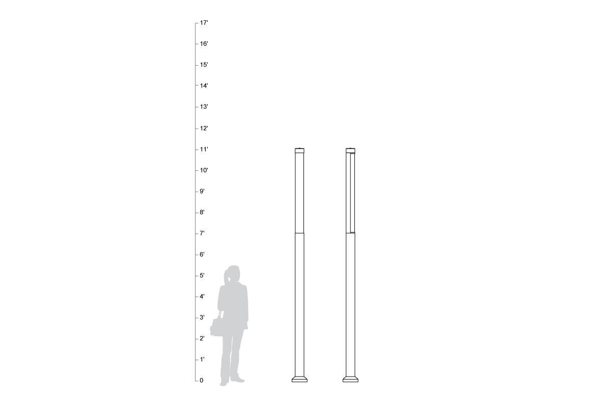 FSRT251 Световая колонна пешеходного освещения  Forms-surfaces  - Вид №13