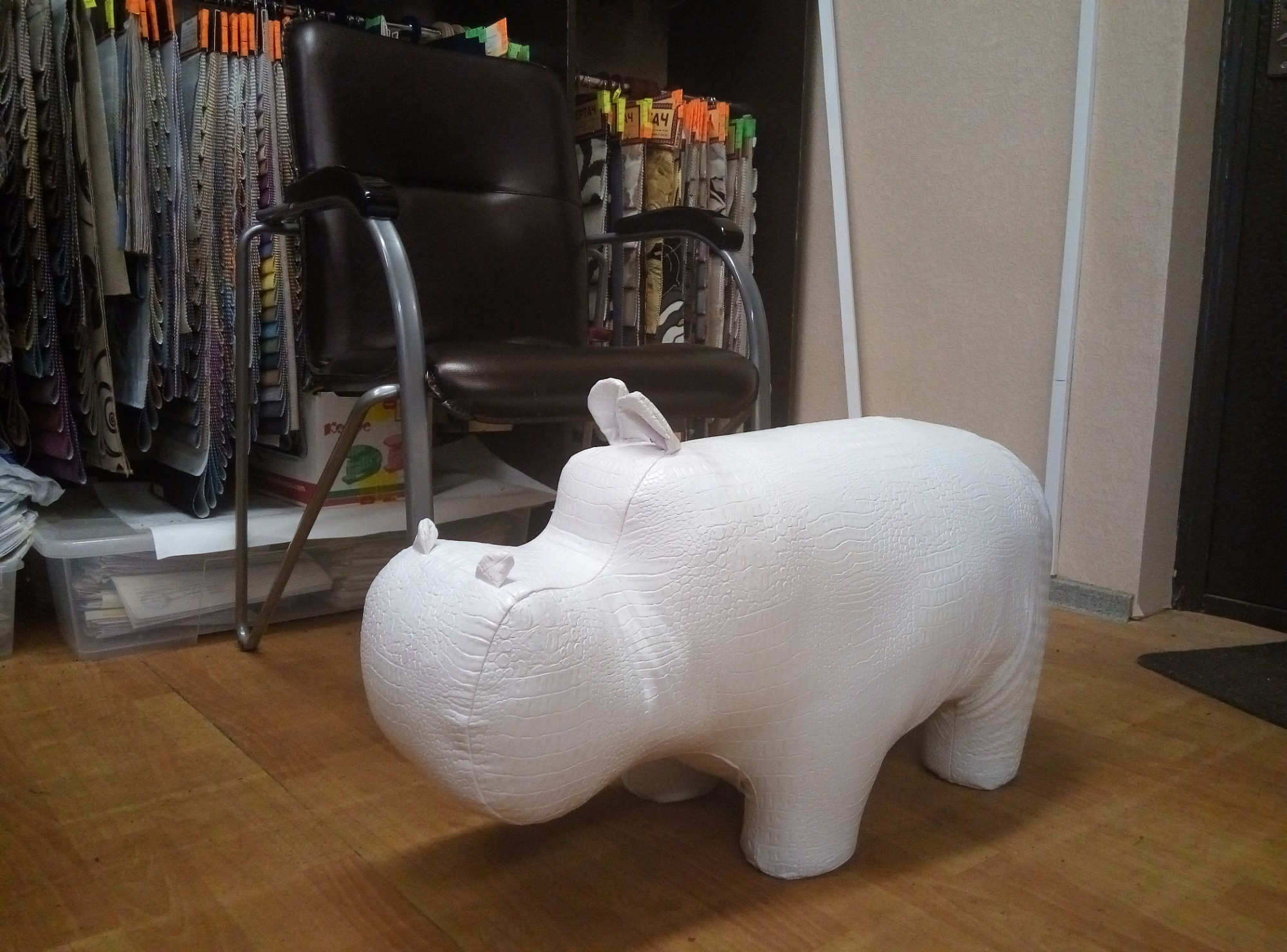 Пуфик детский белый "Бегемот", 97 см LESET  00-3833172 Белый Santreyd  - Вид №1