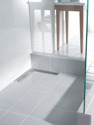 Угловой канал  для душа L=398*398 мм с фланцем, сифон 50 мм, установочная высота 105-160 мм ACO Угловые каналы 38788 - Вид №2