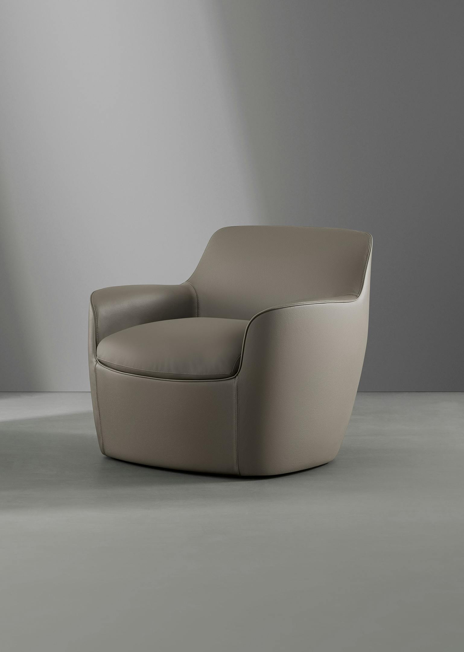 Кожаное кресло с подлокотниками BONALDO KITAI ARCH-00145021 - Вид №1