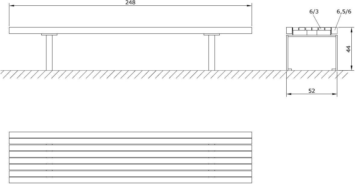 Euroform W Скамья из дерева с подлокотниками без спинки sun-id-1372279 - Вид №3