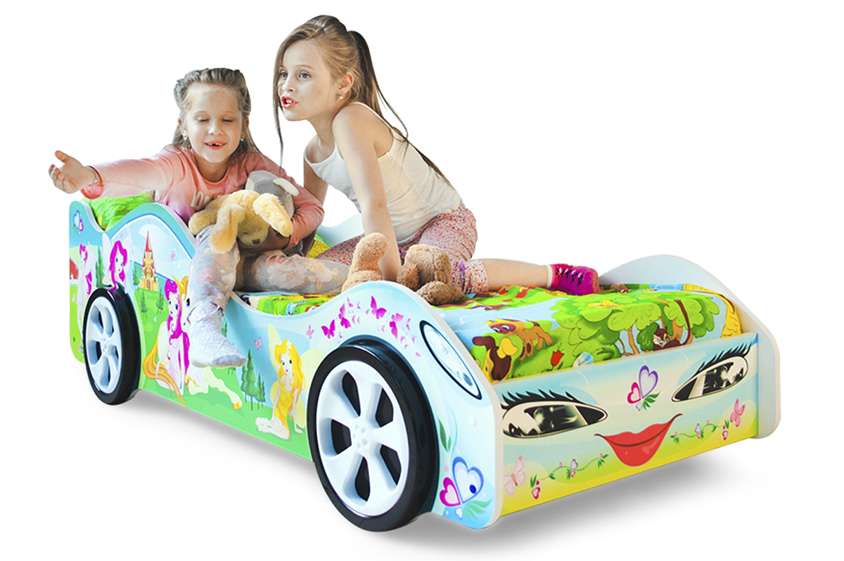 Детская кровать-машина "Принцесса" БЕЛЬМАРКО  326754 Зеленый;голубой Santreyd  - Вид №1