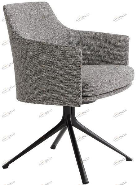 Poliform Вращающееся кресло из ткани с подлокотниками Stanford sun-id-1469267