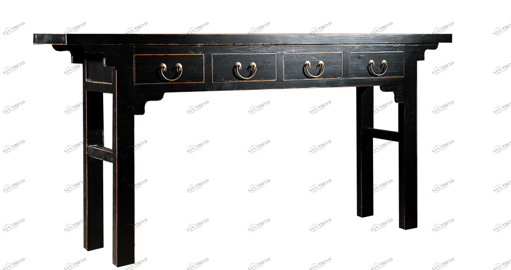 Консоль черная с ящиками прямоугольная "Кан-ань" ДОМАШНЯЯ ОБСТАНОВКА  017350 Черный Santreyd 