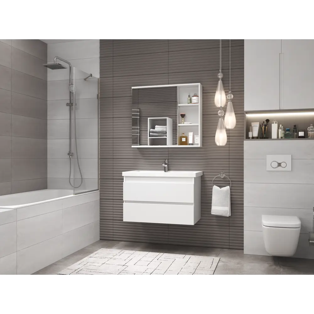 Тумба под раковину Vigo Matteo 80, цвет белый STLM-2076705 - Вид №7