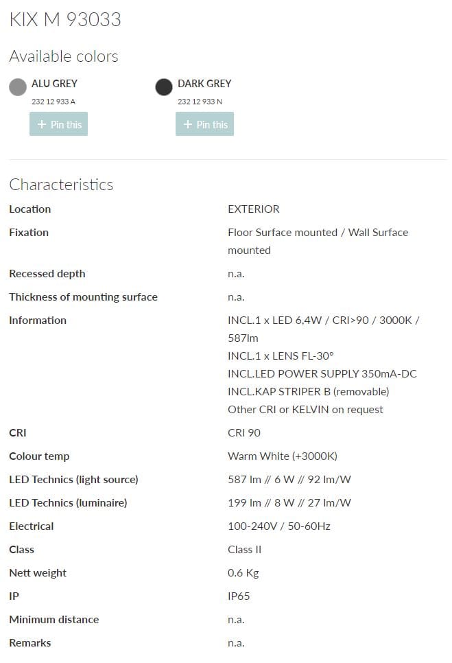 Регулируемый светодиодный наружный прожектор Deltalight Kix ARCH-00047247 - Вид №4