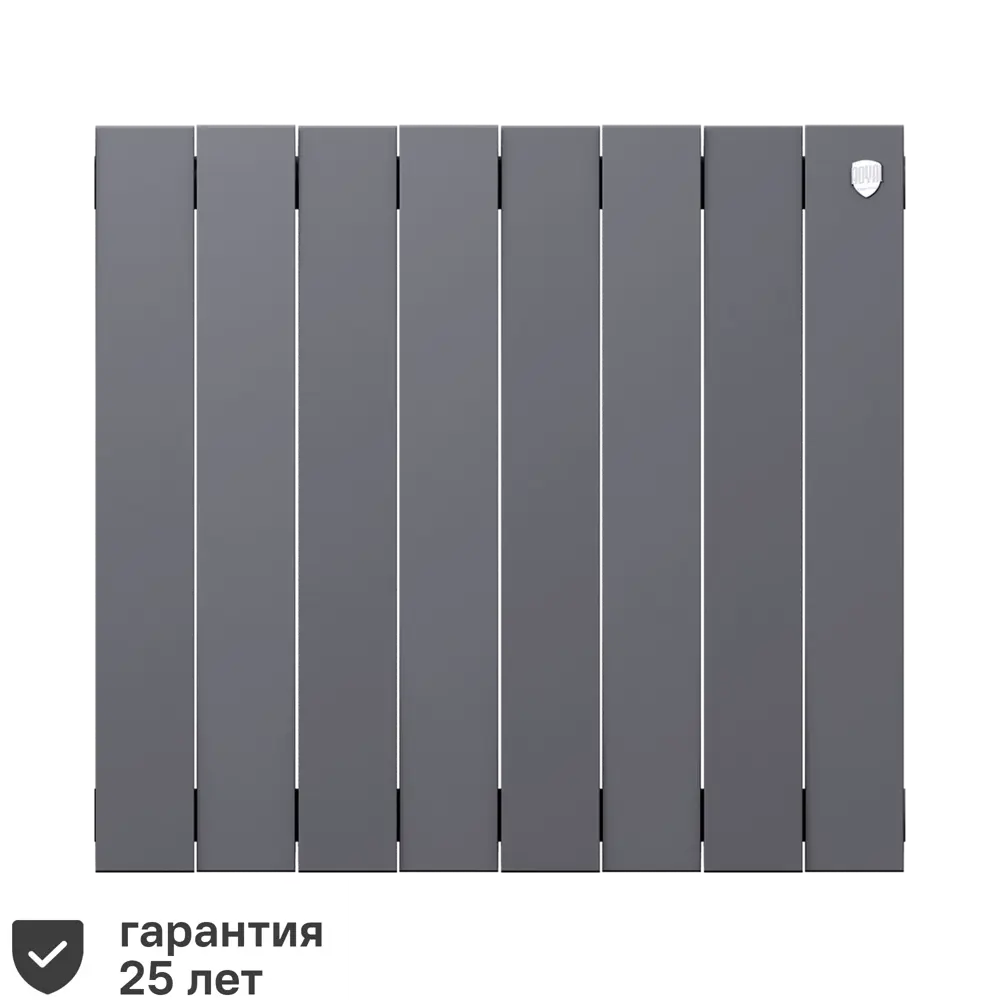 81979208 Радиатор секционный Royal Thermo Pianoforte 500/100 8 секций боковое подключение биметалл серый STLM-0016435 - Вид №1