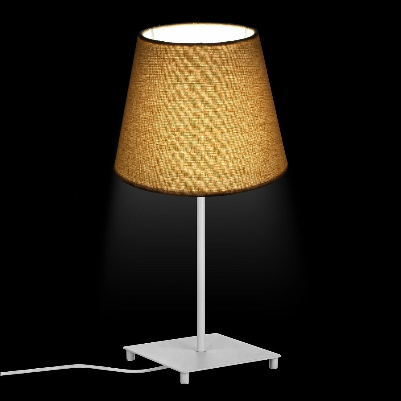 Настольная лампа с бежевым абажуром белая TLL.201.01.01.WH+CL1.T002 33 ИДЕИ ИНТЕРЬЕРНЫЕ, КЛАССИЧЕСКИЕ 00-3973756 Бежевый;белый Santreyd  - Вид №1