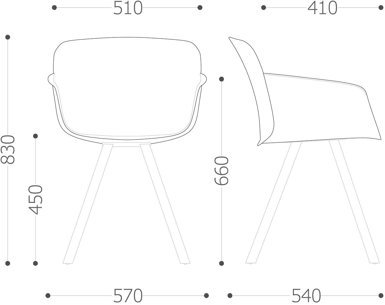 VAGHI Стул полипропиленовый с подлокотниками Libera Li2ot - Вид №6