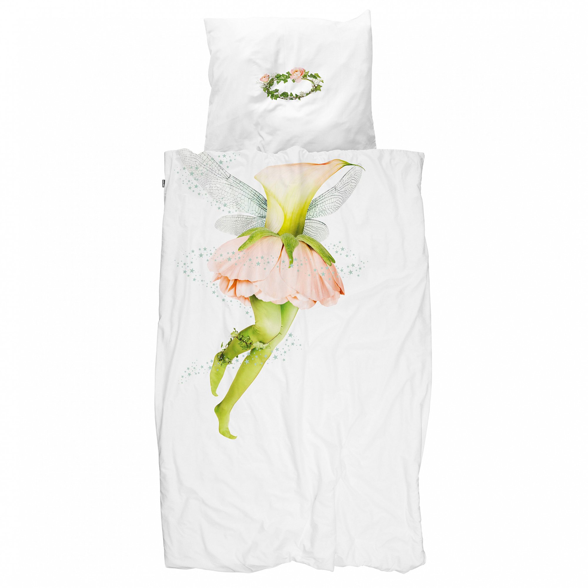 Детское постельное белье односпальное "Фея" 150х200 см SNURK  335507 Белый;зеленый;розовый  - Вид №5