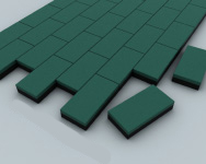 Резиновая брусчатка «кирпич» 40 EcoSpline
