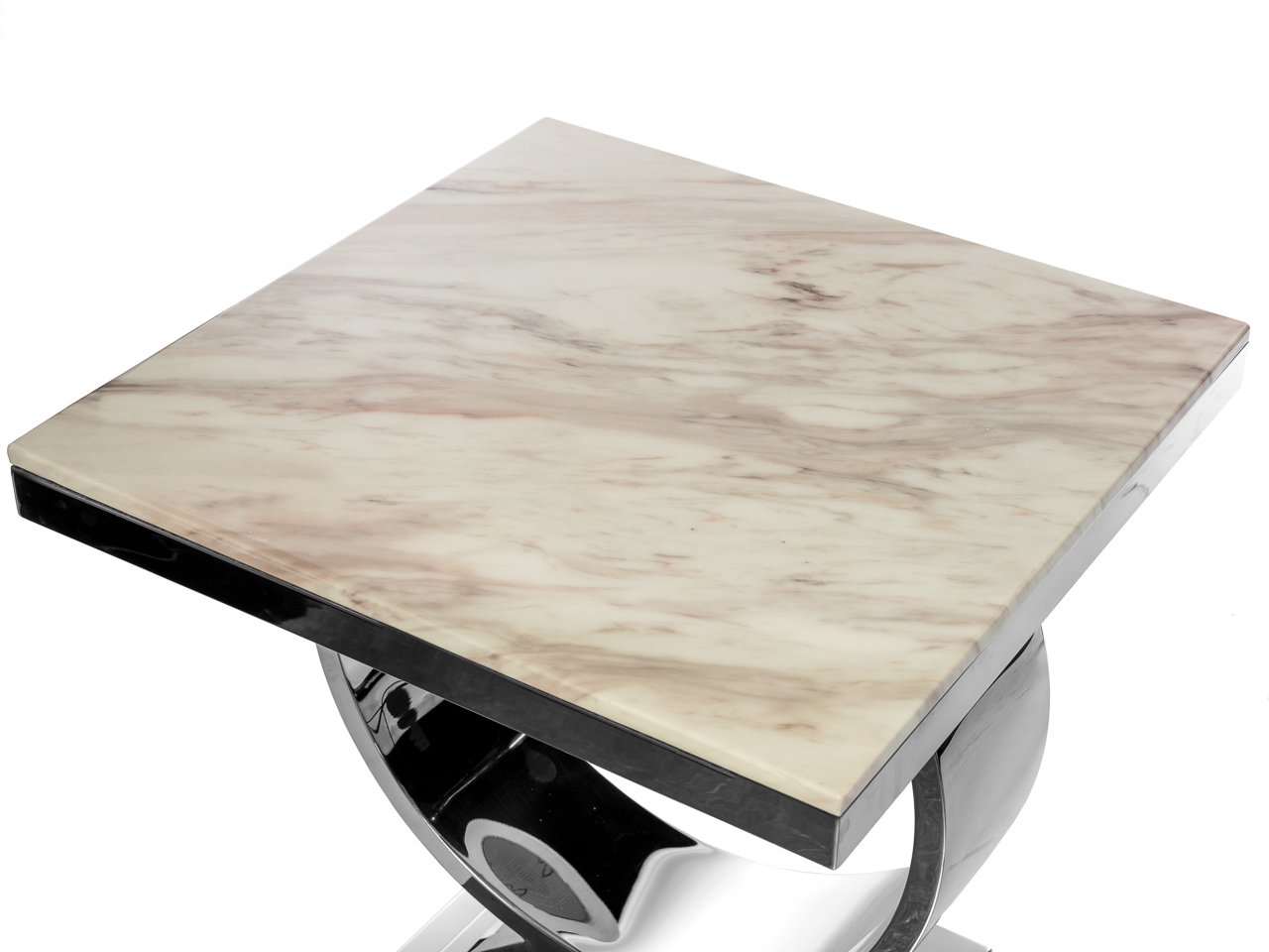 Приставной столик белый на стальном основании 60 см Donna ДОМАШНЯЯ ОБСТАНОВКА SKY 045155 Белый Santreyd - Вид №3