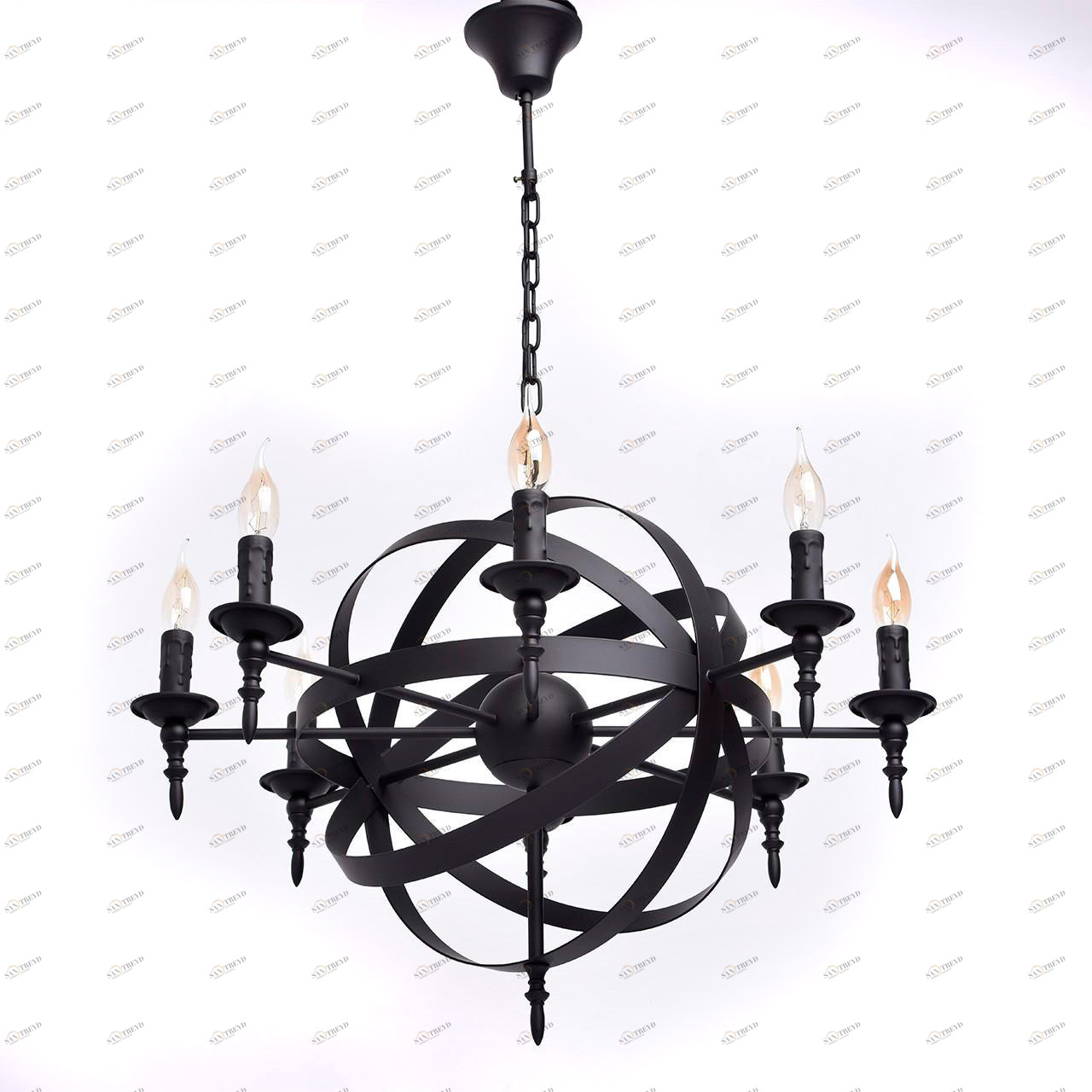 Подвесная люстра MW-Light Замок 249017208 черная MW-LIGHT ДИЗАЙНЕРСКИЕ, ЗАМОК 188197 Черный 