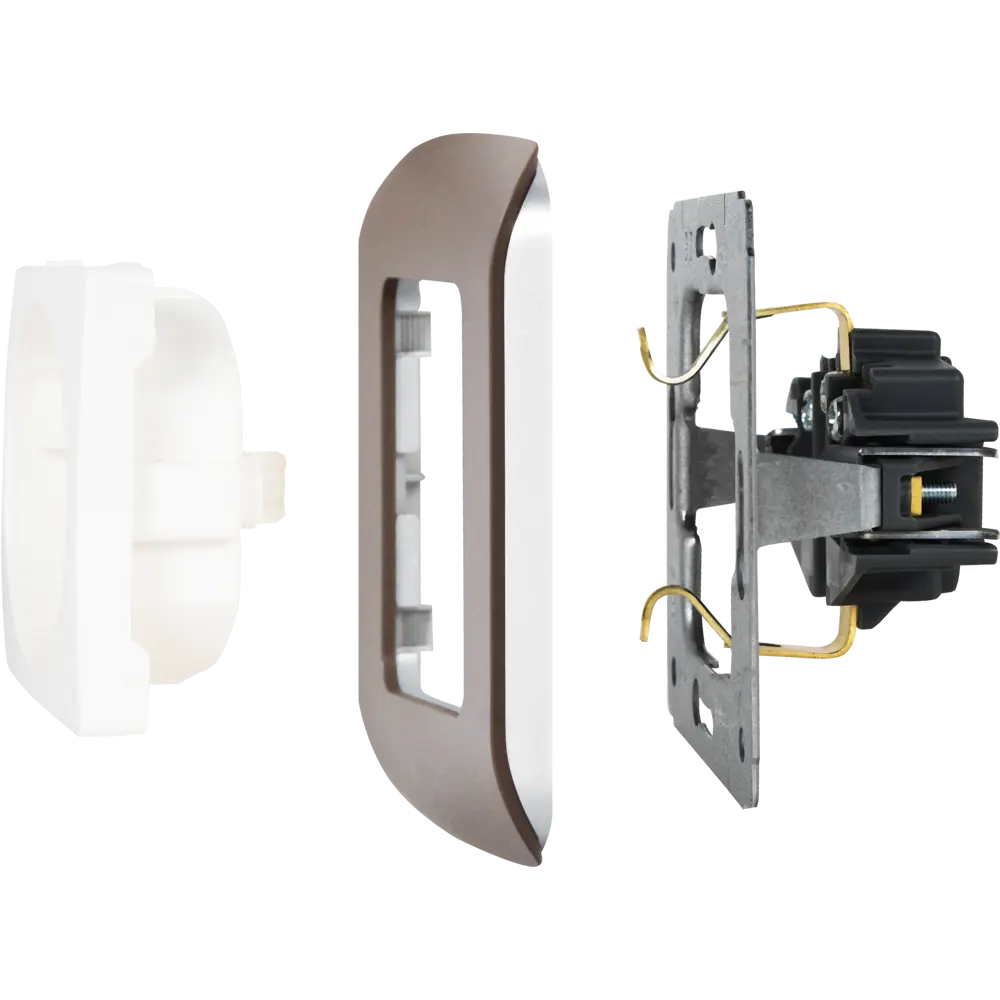 Рамка для розеток и выключателей Lexman Cosy 1 пост, цвет шоколад STLM-2088899 - Вид №2