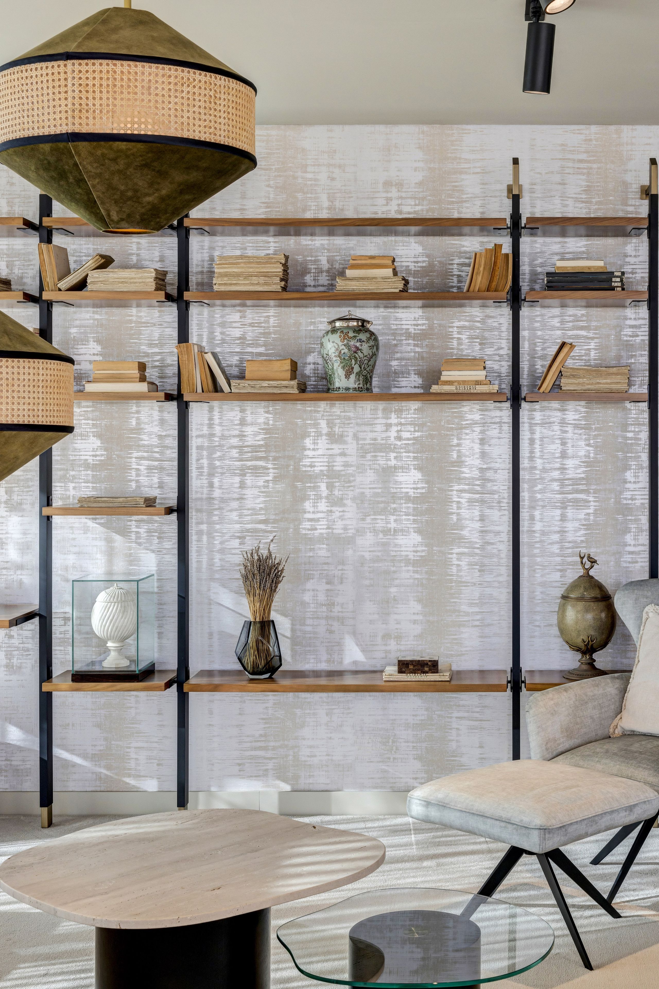 Алюминиевый книжный шкаф с креплением пол-потолок Stylish Club His &amp ARCH-00133148 - Вид №8