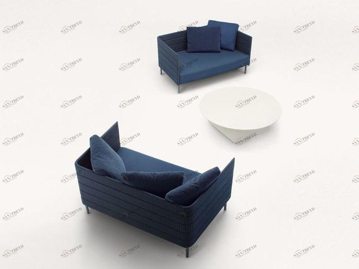 Paola Lenti 2-местный тканевый садовый диван Frame on sun-id-1468882
