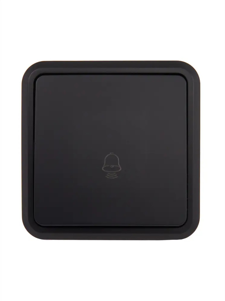 LEXMAN First — проводная кнопка дверного звонка в черном бархате 88780873