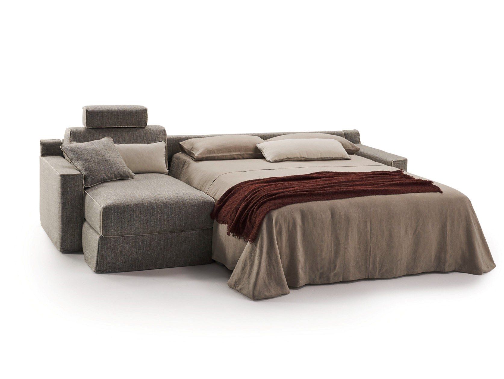 Двуспальный диван-кровать из ткани с полуостровом Milano Bedding JARREAU ARCH-00037997 - Вид №1