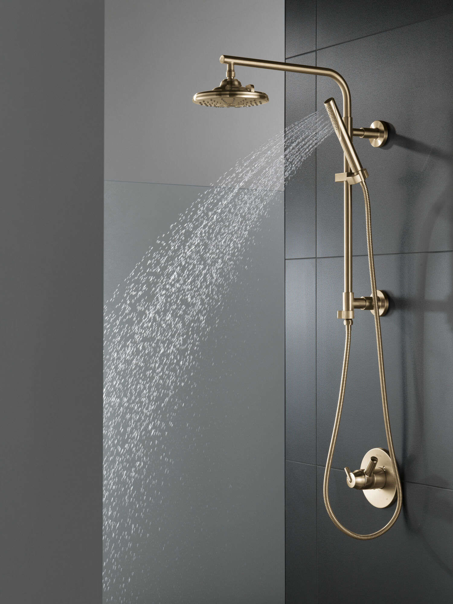 58810-CZ Душевая колонна 18 дюймов, круглая Delta Faucet Universal Showering Шампанское бронза  - Вид №6