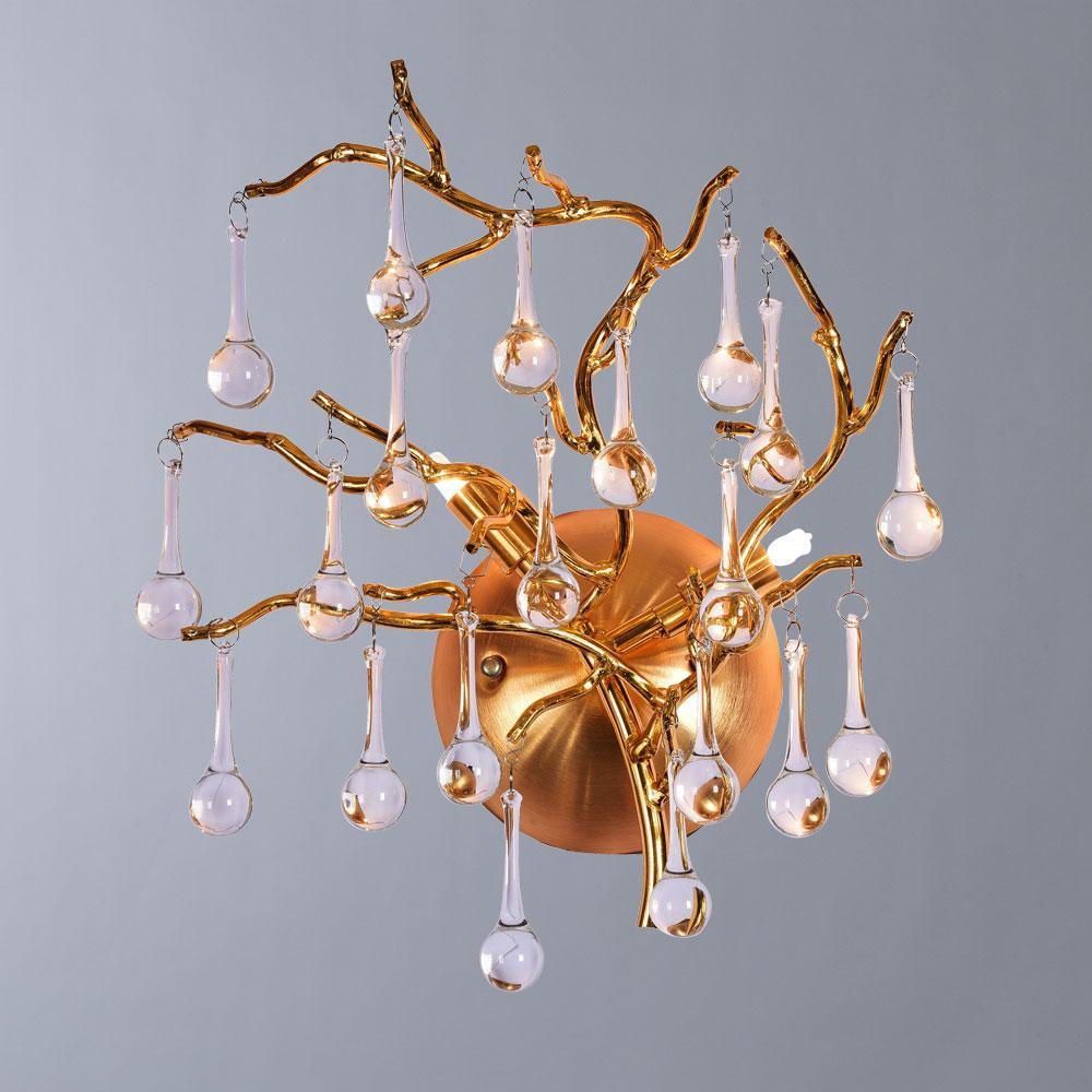 Бра настенное золотистое Divinare Salice 3132/16 AP-2 DIVINARE SALICE 00-3931638 Золото  - Вид №2