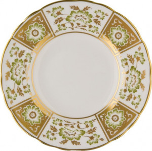 52758 Royal Crown Derby Тарелка обеденная Royal Crown Derby "Дерби, зеленый декор" 27см Фарфор костяной