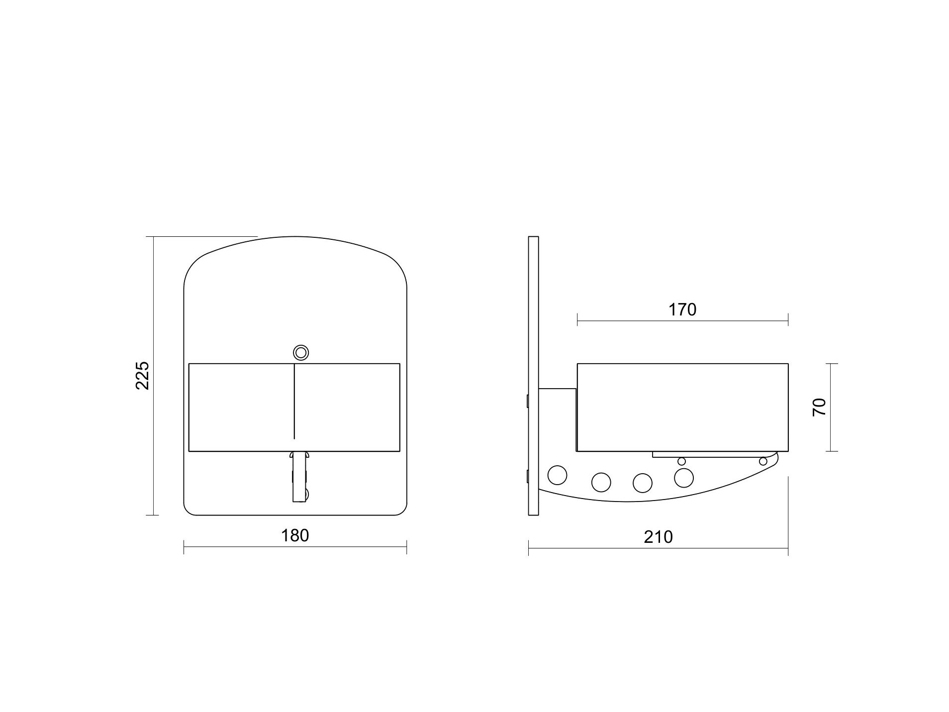 Стальная настенная пепельница для общественных мест Studio Città TECNO ARCH-00019601 - Вид №1
