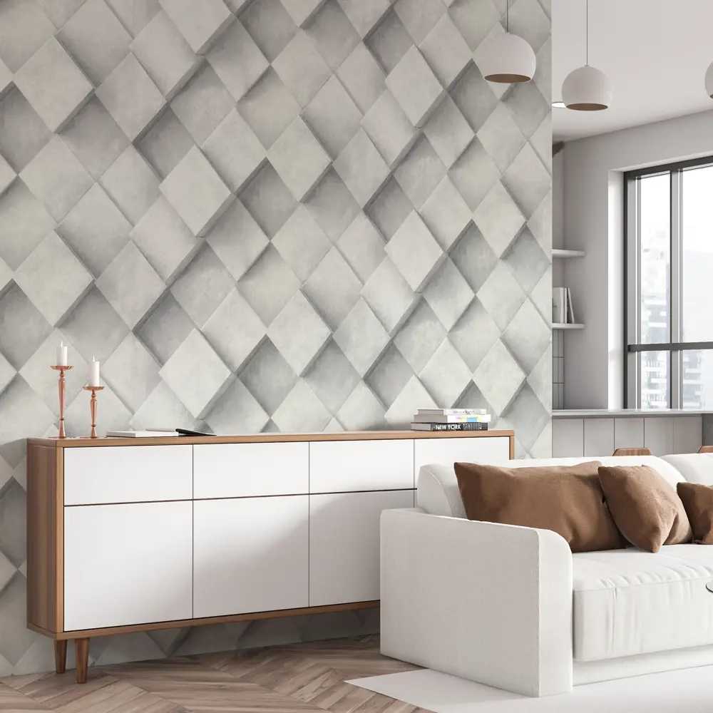 Аспект Ру 3D Обои Флизелиновые Плита - Объемный бетонный эффект 88223823 3DПЛИТА STLM-0821784 - Вид №3