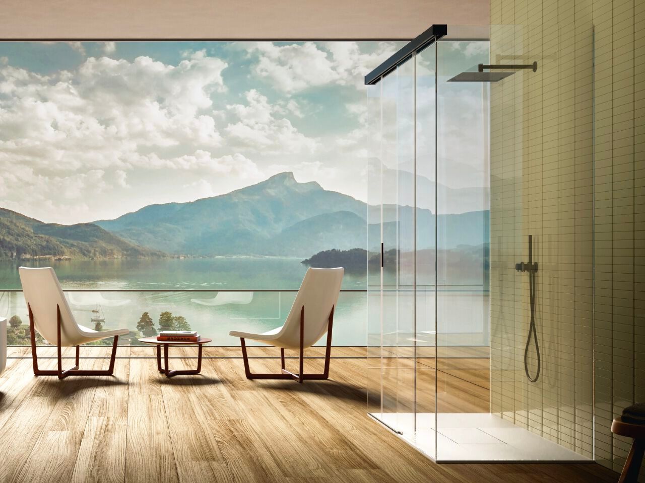 Прямоугольная стеклянная душевая кабина с раздвижной дверью Saint-Gobain - Logli Doccia50 ARCH-00063067 - Вид №1