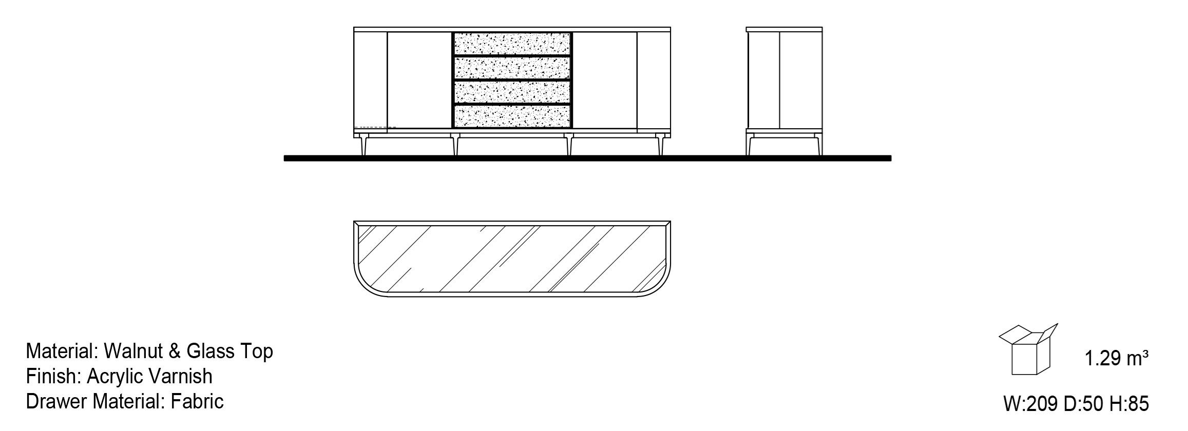 Деревянный шкаф с ящиками Mobi ARCH-00081196
