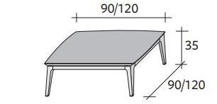 Flou Низкий журнальный столик для гостиной Olivier sun-id-1376066 - Вид №3